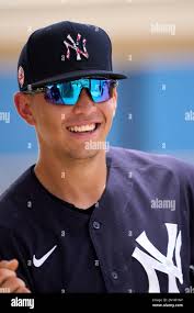 New York Yankees Jose Colmenares (12) after an Extended Spring Training  game against the Detroit Tigers