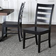 Modern black wood dining chairs. Amazon Com Walker Edison Furniture Modern Farmhouse Wood Kitchen Dining Chair Set Of 2 Black Furniture Decor
