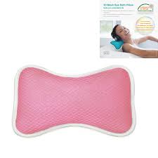 Bath pillow for tub, bathtub pillow spa pillows for neck head shoulders back support, 4d air mesh bath accessories, thick bath cushion with 6 suction cups men women comfort quick dry shower headrest. Light Pink Soft Inflatable Spa Neck Support Bath Pillow Bathtub Pillow For Home Travel Bedding Linen Co Bed Pillows