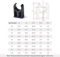 PVC Open Pipe Clip Single Open 20/25/30/32/40/50/63/75/90 ...