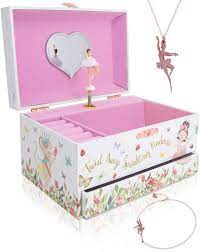 Some people assume that all music boxes are jewelry or trinket boxes that also play music, but this kind of music box is actually referred to as a musical jewelry box. Amazon Com The Memory Building Company Musical Ballerina Jewelry Box For Girls Little Girls Jewelry Set 3 Dancer Gifts For Girls Home Improvement