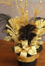 Black And Gold Centerpieces For Birthday Party Black Gold Party Table Centerpieces New Years Eve Decorations Birthday Party Tables