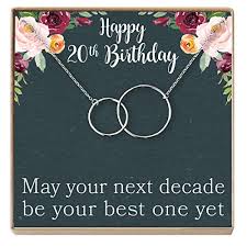 You are one year away from 21, which we all know is the legal drinking age in the u.s. 20th Birthday Gift Necklace Birthday Gift Two Decades Jewelry Gift For Her 2 Interlocking Circles Buy Products Online With Ubuy Kuwait In Affordable Prices B07ntpp3tt