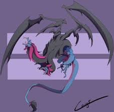 Black And Purple Dragon Pokemon Artstation Hydreigon Alberto Pantoja Pokemon Breeds Pokemon Dragon Pokemon Gijinka