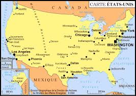 Pour chacun des 50 états, vous trouverez des cartes détaillées de l'état, cartes des comtés, cartes des parcs nationaux américain, cartes routières, cartes des rivières et des lacs et cartes satellite. Carte Etats Unis Villes Vacances Guide Voyage