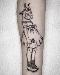 Tinta Na Pele Tatuagens On Instagram Cute Baby Baphomet Cute Baby Baphomet By Dean Flash Man Tattoo Tattooar In 2020 Tattoos Spooky Tattoos Creepy Tattoos