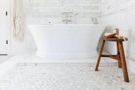 I can't decide if it's purely a cosmetic issue and there is no wrong way to do it or if i should have the installer correct my concerns. Bathtub In Large Marble Walk In Shower Transitional Bathroom