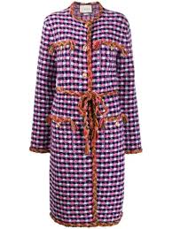 We wanted to feature this beautiful knitted wool coat from zara. Gucci Checkered Wool Knit Braided Trim Coat In Blue Modesens