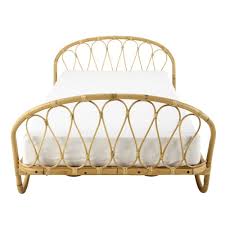 Cama Banco 90x190 De Mimbre Lit Rotin Meuble Lit 90