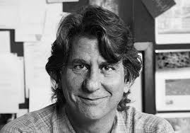 Misty Purple/Blue Abstract Bamboo silk rug by David Rockwell