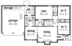 Waldon 1102 5363 3 Bedrooms And 2 5 Baths The House Designers Ranch Style House Plans House Plans Modern House Plans