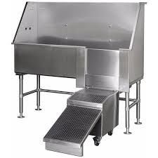 Booster bath elevated pet bathing large. Petlift Aqua Quest Stainless Steel Walk In Dog Grooming Bath Wash Tub