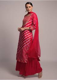 Decently embroidered sharara with short kurti and matching dupatta makes this child dressing outstanding. Top 71 Best Sharara Suit Latest And Trending Shaadisaga