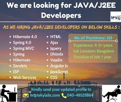 Java J2ee Developer Jobs Development Job Skills