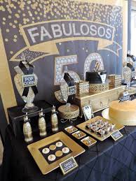 Table Black And Gold 50th Birthday Party Decorations Pin On Black Tie Princess Party Hayane 2016