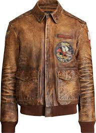 Ralph Lauren Leather Bomber Jacket Leather Jacket Men Leather Bomber Jacket Leather Bomber