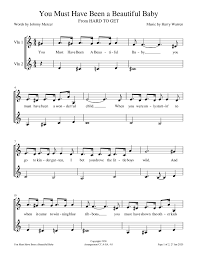 You Must Have Been A Beautiful Baby Sheet Music For Violin String Duet Musescore Com