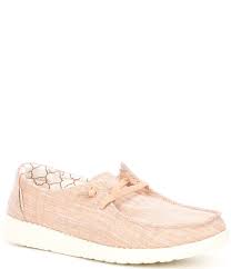 Hey Dude Women S Wendy Sparkling Metallic Canvas Washable Slip Ons Dillard S