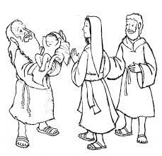 Jesus and simeon anna coloring page. Malvorlagen Vorlagen