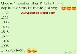 Maybe you would like to learn more about one of these? Choose 1 Number Aap Ki Love Story Kis Movie Jaisi Hogi Puzzles World
