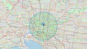 Click in the button draw a circle, then click on map to place the center of the circle and drag at same time to start creating the circle. Here S How To Measure What Is Five Kilometres From Your Home During Victoria S Lockdown Concrete Playground Concrete Playground Melbourne