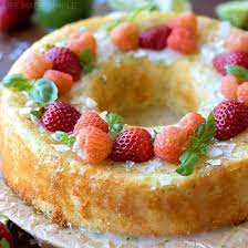 Coconut Lime Chiffon Cake Life Made Simple Recipe Dessert Recipes Desserts Baking