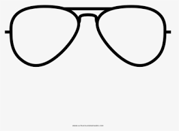 You are viewing some sunglasses sketch templates click on a template to sketch over it and color it in and share with your family and friends. Aviator Glasses Coloring Page Line Art Hd Png Download Kindpng
