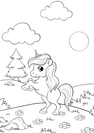 One of the cutest coloring pages of unicorns. Cute Little Unicorn Coloring Page Free Printable Coloring Pages For Kids