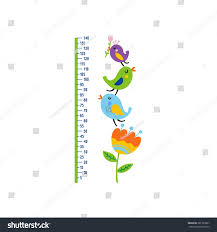 Cute Growth Charts Kids Vector Print Stock Vector Royalty