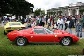 the lamborghini miura jota next to the miura concept car both beautiful in their own era lamborghini miura ferrari lamborghini