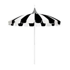 Black And White Outdoor Umbrella With Stand Pin On Furniture
