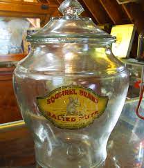 Squirrel Brand Nuts Embossed And Labeled Vintage Jars Nut Jar Decorative Jars