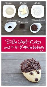 Susse Igelkekse Aus 1 2 3 Murbeteig Schnelle Einfache Rezepte Rezept Igel Kekse Murbeteiggeback Kinder Platzchen