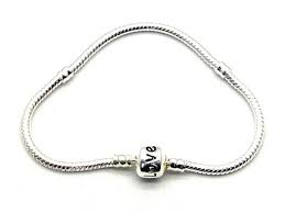 Authentic pandora bracelet, sterling silver, or choose, silver plated european bracelet both type bracelets are enhanced with the exclusive mix of all the beautiful beads and charms as charms are not pandora but compatible in fit. Buy Nambeads Pandora Style Charm Bracelets With Love Snap Clasp In Either Silver Plated Metal Alloy Or Black Brown Or Pink Leather All Are With Snap Clasp Fasteners For Beads Charms Choose Your