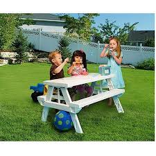 Kidnic Children S Picnic Table White Walmart Com Kids Picnic Table Kids Picnic Picnic Table