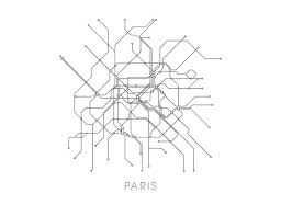 Paris Subway Map Print Paris Metro Map Poster Etsy In 2021 Metro Map Art Subway Map Map Print