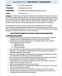 It is not an announcement of a position opening. Free 10 Editor Job Description Samples In Ms Word Pdf
