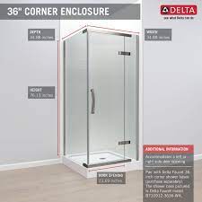 These panels panels are lightweight, easy to carry, cut and fabricate. 36 X 36 Frameless Shower Enclosure B912912 3636 Ss Delta Faucet