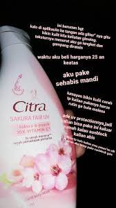Body Lotion Citra Sakura Fair Uv Perawatan Kulit Produk Perawatan Kulit Alami Wewangian