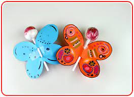 Besonders schön werden die schmetterlinge, wenn sie auf buntem papier ausgedruckt werden. Ferdi Fuchs Lolli Schmetterlinge