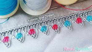 Duz Yazmaya Kolay Igne Oyasi Yapimi Hunerliparmaklar Yazma Oya Ornekleri Boncuk