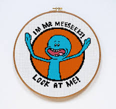 Support cross stitch quest by visiting my etsy shop sprite stitches. Rick And Morty Mr Meeseeks Cross Stitch Pattern Pdf Download