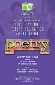 It does not involve performing the poem with large gestures, accents, or in the voice of a character. Poetry Recitation Competition Foothills Radio Group