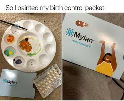 Birth Control Pill Case Meme Haha I Painted My Birth Control Packet Birth Control Birth Control Case Drawing Meme