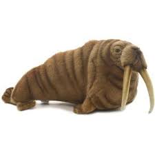 Hansa Walrus Plush Toy Realistic Stuffed Animals Walrus Plush Toy