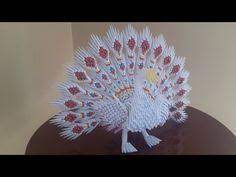 1000 abone ozel1730 parca 3d origami tavus kusu yapimi how to make a 3d origami peacock youtube
