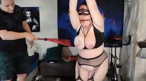 Hard whipping a bondaged drooling sub slut