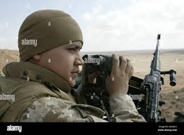 A machine gunner with weapons company hi-res stock photography and images