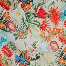 Stoffe meterware bieten eine welt voller farben. Stoff Meterware Dekosamt Velours Velvet Blumen Orchideen Schmettelinge Vanillegelb Bunt 0 5 Werthers Stoffe Stoffe Sind Unsere Leidenschaft