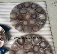 Grey Agate Semi-Precious Stone Round Table Tops/Grey Semi Precious Table  Tops/Agate Work Top/Round Table Tops/Semiprecious Stone Inlayed ...
